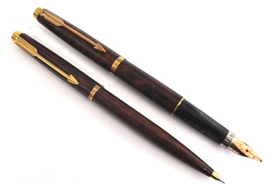 Lot 214 - A Parker 75 Laque Thuya fountain pen and...