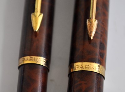 Lot 214 - A Parker 75 Laque Thuya fountain pen and...