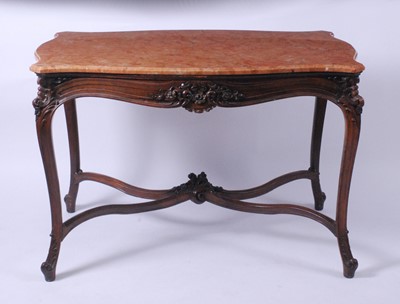 Lot 2601 - An early 20th century French walnut centre...