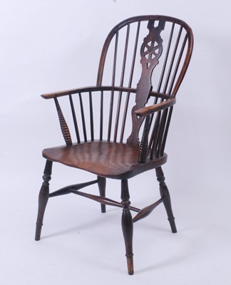 Lot 2605 - A Victorian elm seat, ash and fruitwood...