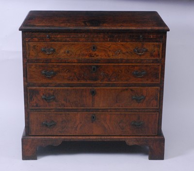 Lot 2609 - A mid-18th century figured walnut veneered...