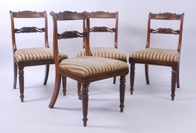 Lot 2636 - A set of four Regency rosewood and brass...