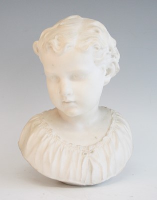 Lot 2285 - A continental carved Carrera marble bust of a...