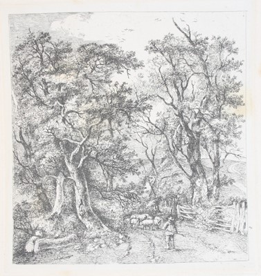 Lot 2536 - John Crome 1768-1821) - Road scene, Hethersett,...