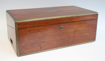 Lot 2326 - An early Victorian mahogany and brass bound...