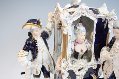 Lot 2095 - A Royal Dux porcelain figure group, modelled...