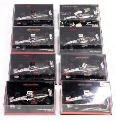 Lot 1042 - Minichamps 1/43rd scale Formula 1 group of 8...