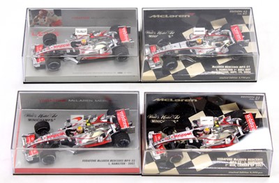 Lot 1046 - Minichamps 1/43rd scale Formula 1 group of 4...