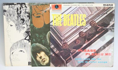 Lot 1132 - The Beatles, a collection of three LP's to...