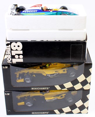 Lot 1019 - A Minichamps Jordan Peugeot 1/18 scale boxed...