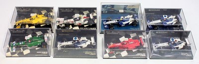 Lot 1056 - Eight various plastic cased Minichamps 1/43...