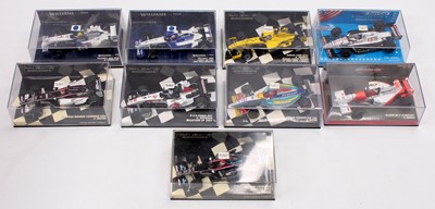 Lot 1057 - Nine various plastic cased Minichamps 1/43...