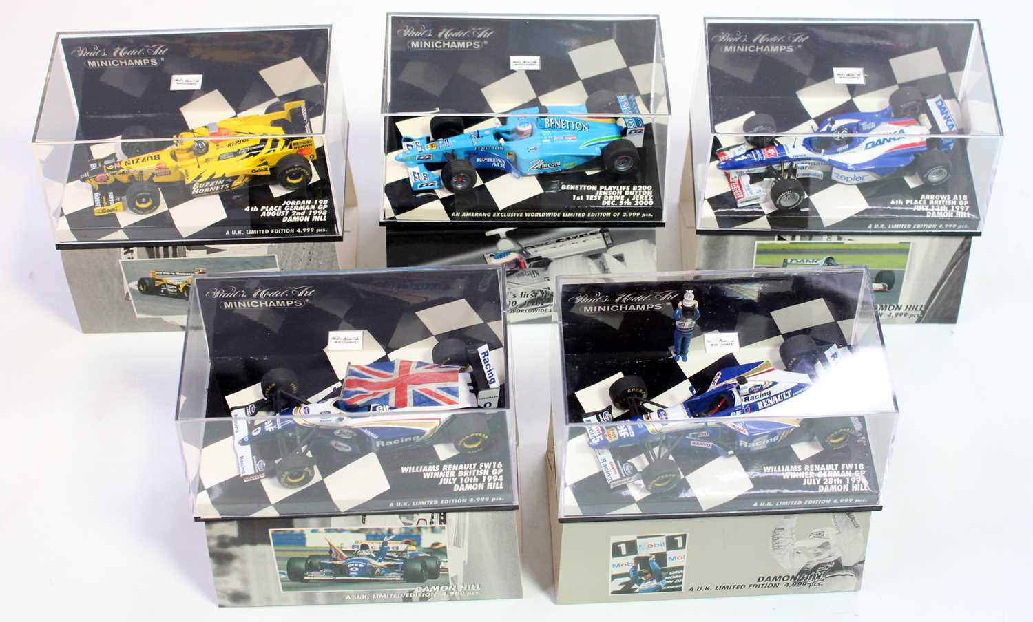 Lot 1063 - Five Minichamps 1/43 scale limited edition