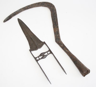 Lot 2456 - A 19th century Indian Katar, the 18.5cm double...