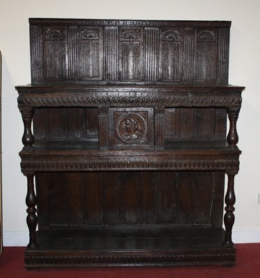 Lot 2629 - An early 17th century and later joined oak...