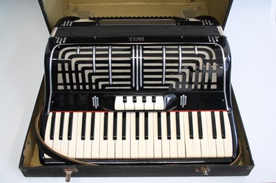 Lot 1208 - An Italian Orfeo 120 bass piano accordion, in...