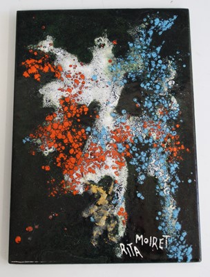Lot 286 - Rita Moiret - untitled, enamel on metal panel,...