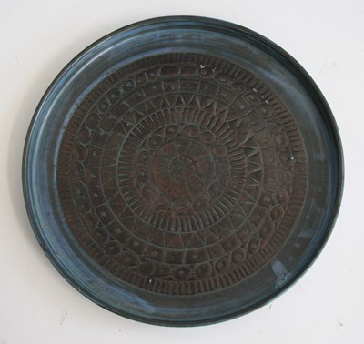 Lot 115 - A Troika Pottery circular plate, having a...