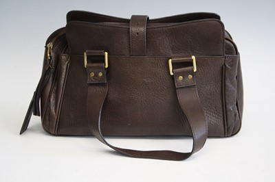 Lot 46 - A Mulberry deep brown leather shoulder bag,...