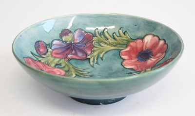 Lot 26 - A Moorcroft Anemone pattern pottery footed...