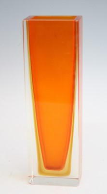 Lot 130 - A 1970s Murano tall rectangular form glass...