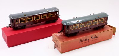 Lot 156 - Two 1930-41 Hornby Saloon coaches LMS (E) one...