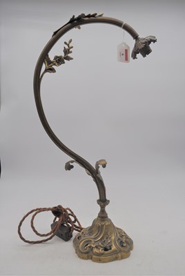 Lot 6 - An early 20th century brass table lamp having...