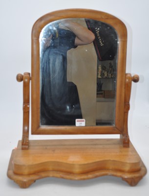 Lot 10 - A Victorian maple swing framed toiletry mirror,...