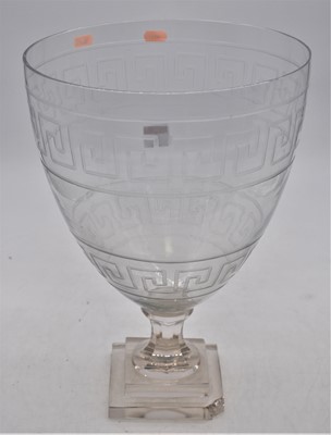 Lot 17 - A large contemporary glass vase, the bowl...