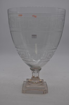 Lot 17 - A large contemporary glass vase, the bowl...