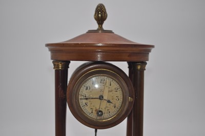 Lot 19 - A 19th century Portico clock, the dial showing...