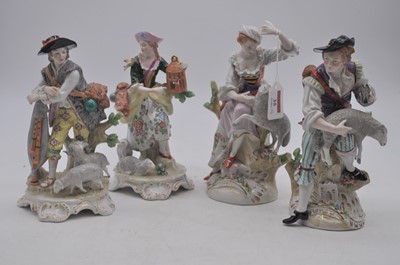 Lot 35 - A collection of four Sitzendorf porcelain...