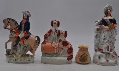 Lot 40 - A collection of three Victorian Staffordshire...