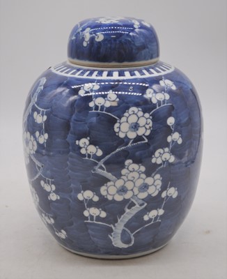 Lot 44 - A Chinese export porcelain ginger jar, in the...