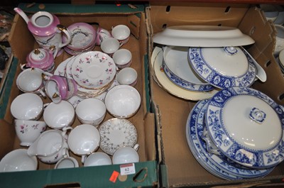 Lot 62 - Two boxes containing various ceramics to...