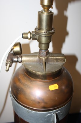 Lot 75 - A vintage copper fire extinguisher, converted...