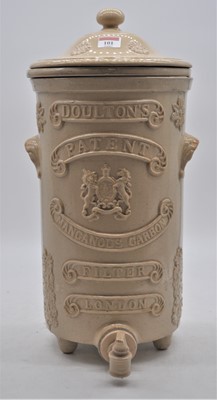 Lot 101 - A Doultons patent stoneware Mancanous Carbon...