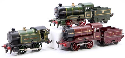 Lot 208 - Three Hornby clockwork 0-4-0 locos: 1936-41 M3...