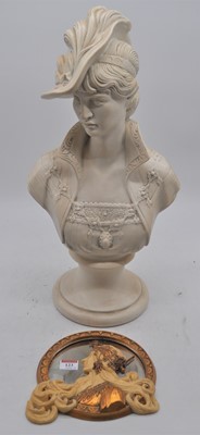 Lot 123 - A modern head and shoulders bust of a lady...