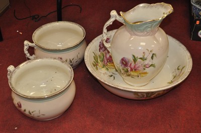 Lot 148 - A Victorian Staffordshire earthenware wash jug...
