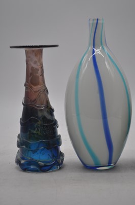 Lot 165 - A Mdina glass vase, height 24cm, together with...