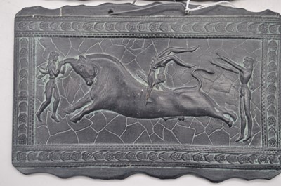 Lot 166 - A set of three reproduction Greek tiles, 15x24cm