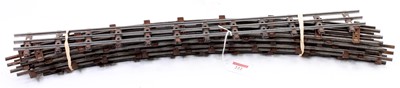 Lot 222 - Unboxed Hornby steel electric track. Nine...