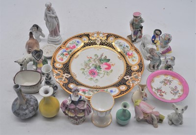 Lot 167 - A box of ceramics to include a Victorian...