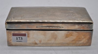 Lot 173 - A George V silver table cigarette box, London...