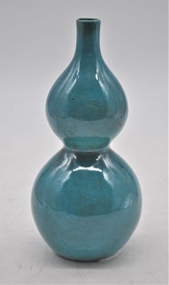 Lot 178 - A Chinese export blue glazed double gourd vase,...