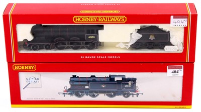 Lot 404 - Two Hornby BR lined black locos: R2178A 0-6-2...