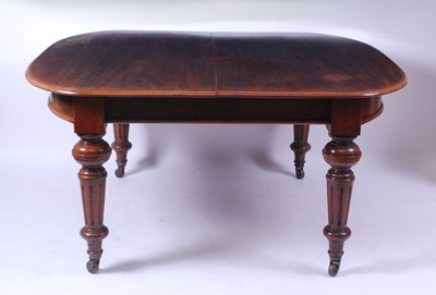 Lot 2635 - A Victorian mahogany extending dining table,...