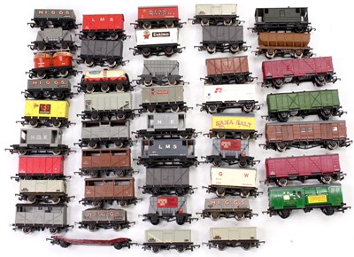 Lot 415 - Approx forty-three unboxed Wrenn wagons...