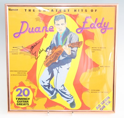 Lot 1125 - Duane Eddy, Greatest Hits LP, signed in black...